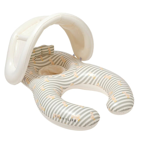 Float Together Baby Seat Duck - Sage Stripe