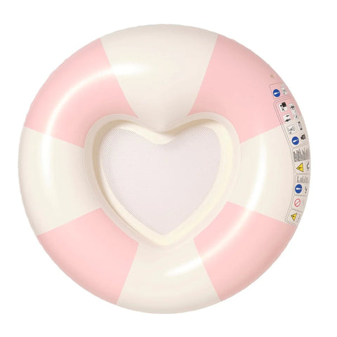 Luxe Tube Pool Ring - Stole My Heart Pink Stripe