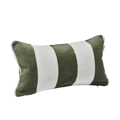 Beach Pillow - The Vacay - Olive Stripe