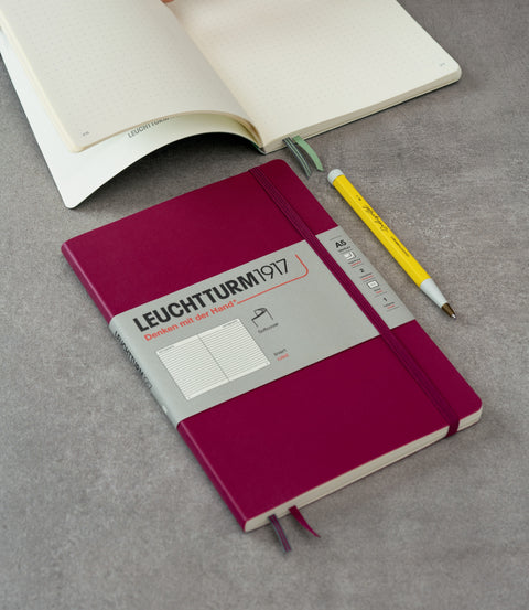 A5 Medium Dotted Aquamarine Soft Cover Notebook