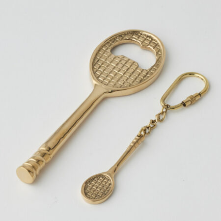 Tennis Racquet Bottle Opener & Keyring Set