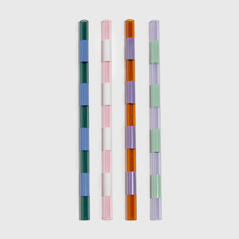 Striped Straws - Set of 4