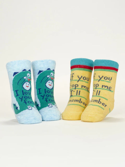 I Love Your Face & If You Drop Me I'll Remember - Baby Socks