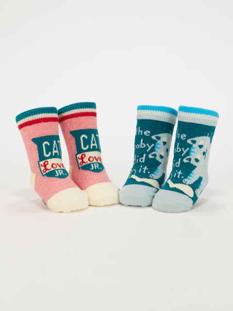 Cat Lover Jr. & The Baby Did It. Baby Socks