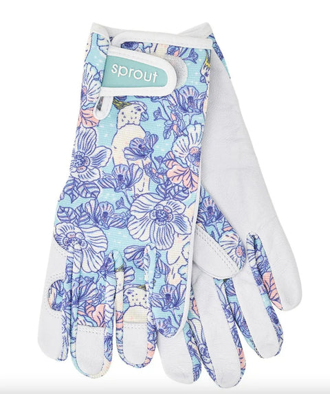 Sprout Goatskin Gardening Gloves | "Hello Cockie" Cockatoo