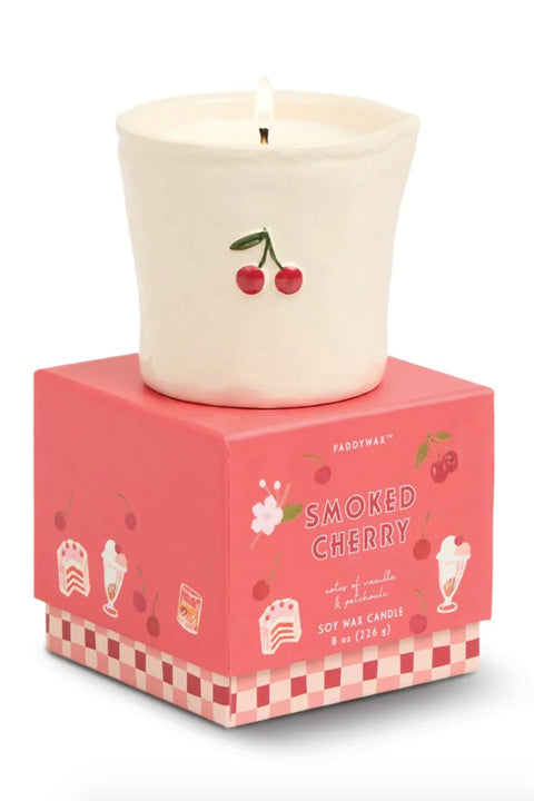 Smoked Cherry Ceramic Candle - Bistro