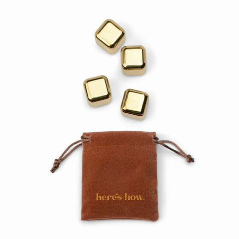 The Ruby Cocktail Chillers in Gold - Set of 4