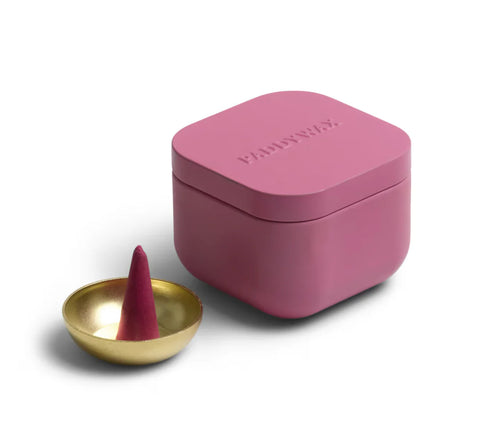 Incense Cones + Holder | Pink Tin | Pomelo Bay | 20 pc
