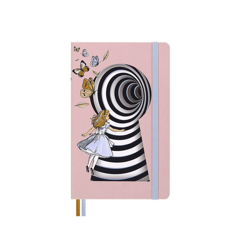 Alice in Wonderland Hard Cover Ruled Notebook Large