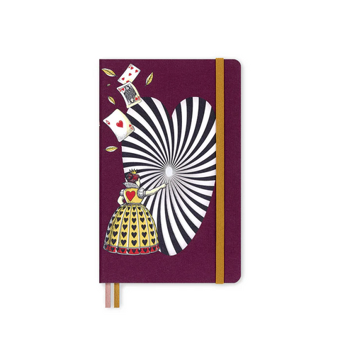 Alice in Wonderland Hard Cover Plain Notebook Large