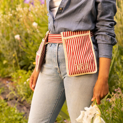 Red Stripe Gardening Belt