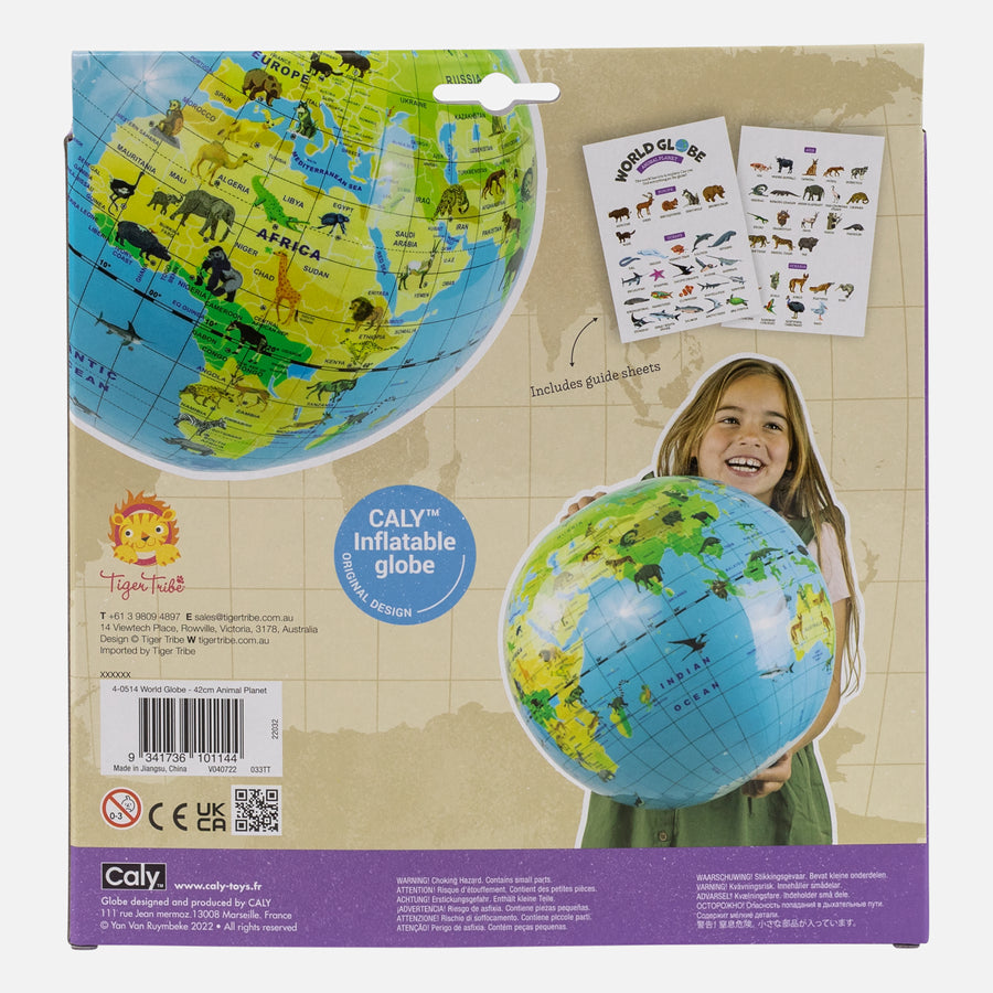 Animal Planet Inflatable World Globe - 42cm