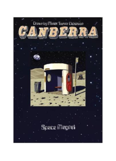 Bus Stop on the Moon Magnet