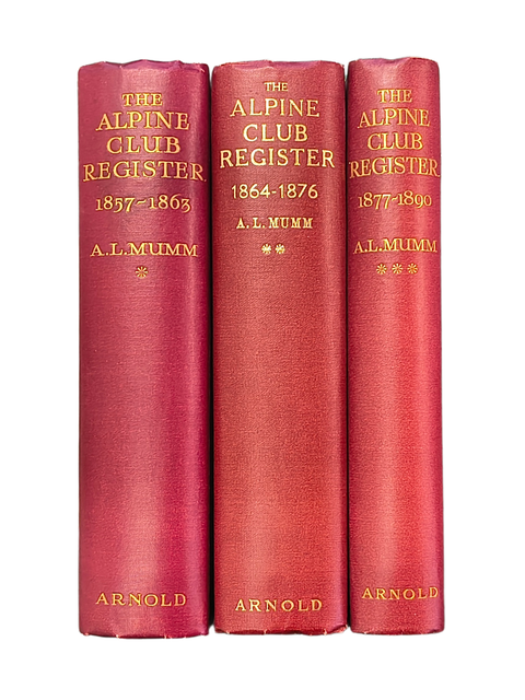 The Alpine Club Register (3 Volumes, First Editions)