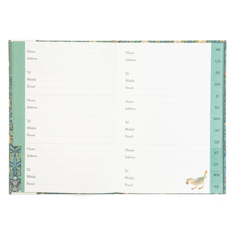 William Morris A5 Hardcover Birthday & Address Book