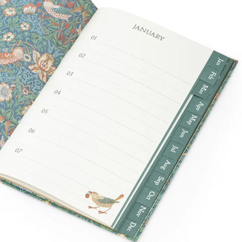 William Morris A5 Hardcover Birthday & Address Book