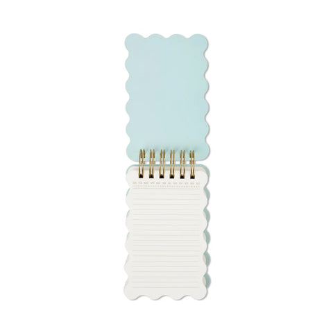Wavy Notepad - Teal Marbling