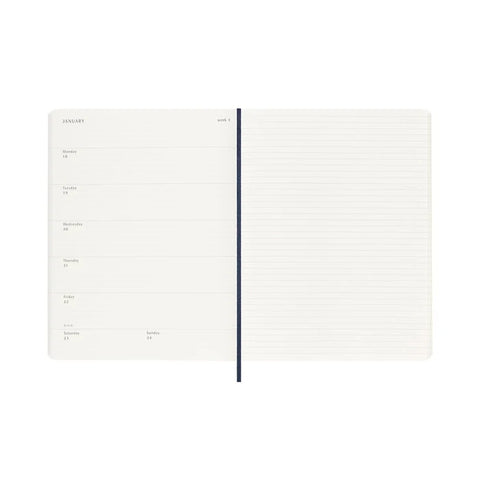 2027 Weekly Diary Soft Cover Extra Large | Sapphire Blue