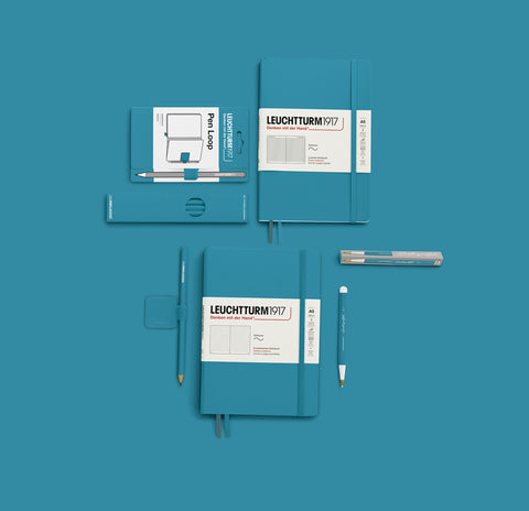 A5 Medium Squared Ocean Hard Cover Notebook