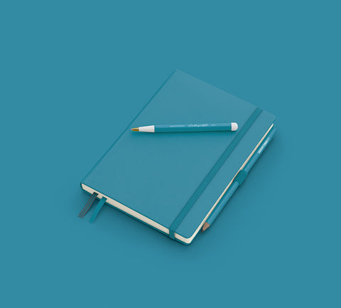 A5 Medium Squared Ocean Hard Cover Notebook