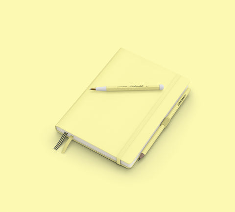 A5 Medium Dotted Vanilla Soft Cover Notebook
