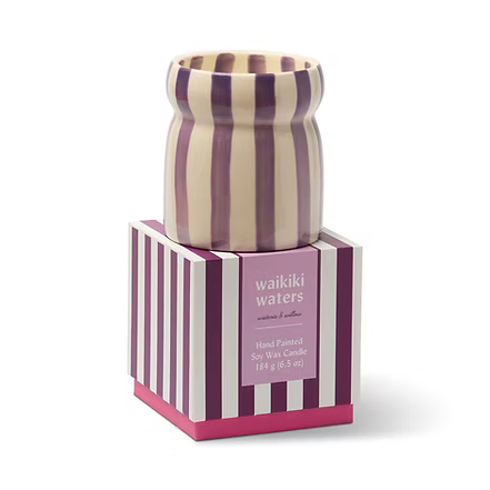 6.5oz Cabana Purple Candle - Waikiki Waters (Wisteria Willow)