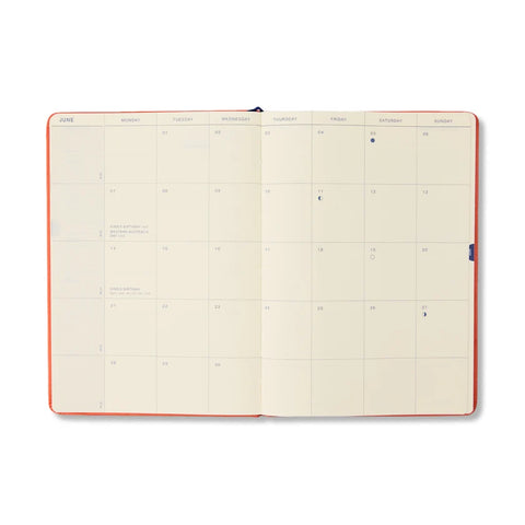 2027 Weekly Achiever Diary A5 - Red & Pink