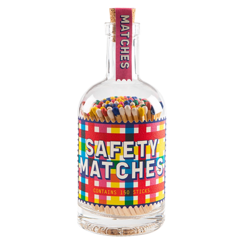 Gingham Safety Match Bottle