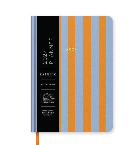 2027 Weekly Diary - Blue and Orange Stripe