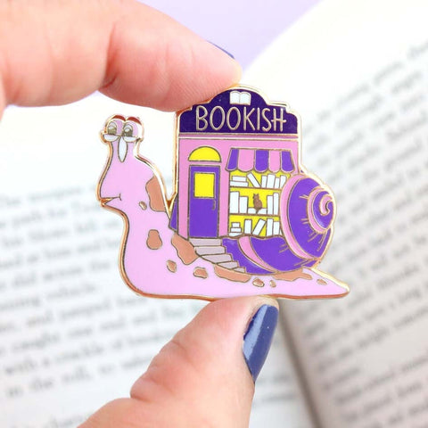 Bookish Snail Lapel Pin