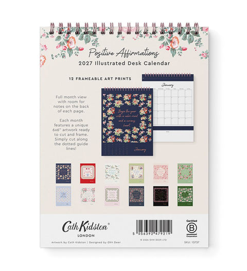 2027 Cath Kidston Positive Affirmations Desk Calendar