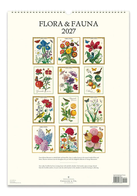 2027 Flora & Fauna Wall Calendar