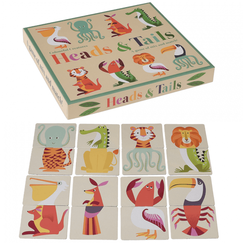 Heads & Tails Game Colourful Creatures