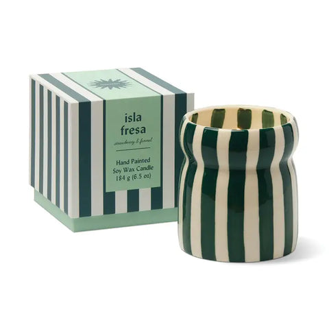 6.5oz Cabana Teal Candle - Isla Fresa (Strawberry Fennel)