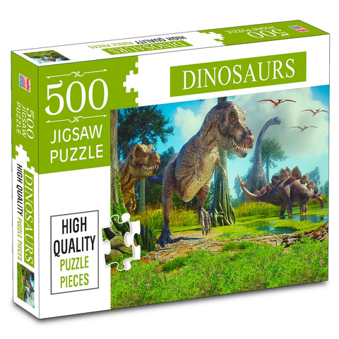 500 Pcs Jigsaw Puzzle Dinosaurs