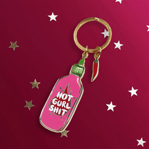 Hot Gurl Shit Keyring Girl