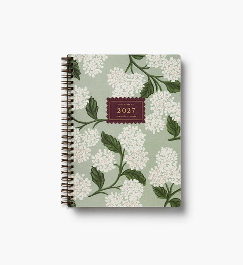 2027 Weekly Softcover Spiral Planner - Sage Hydrangea