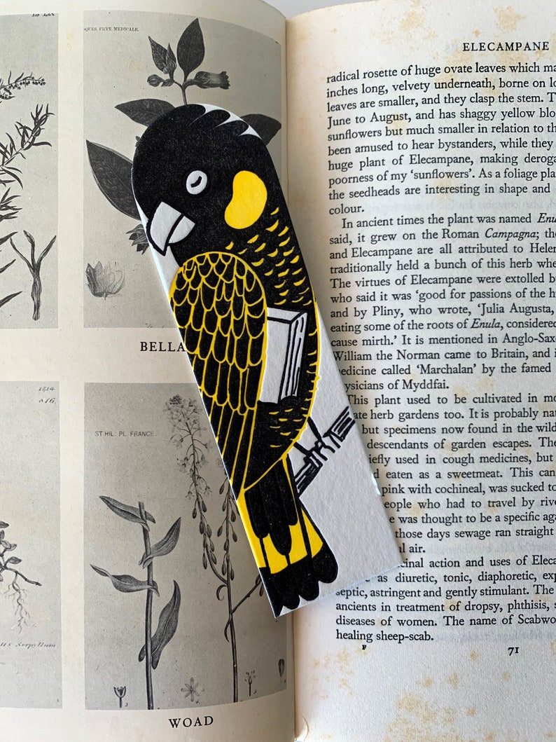 Black Cockatoo Bookmark