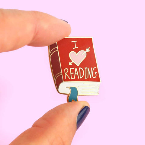I Heart Reading Lapel Pin