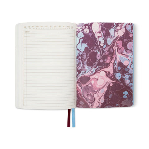 Softcover Journal - Burgundy Sky Marbling