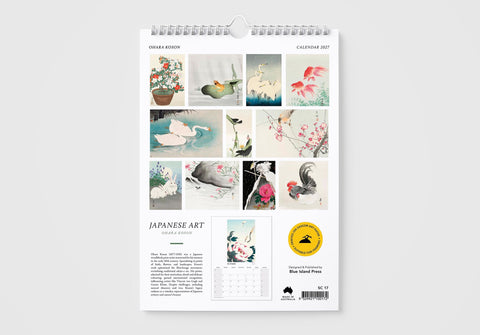 Japanese Art by Ohara Koson 2027 Wall Calendar