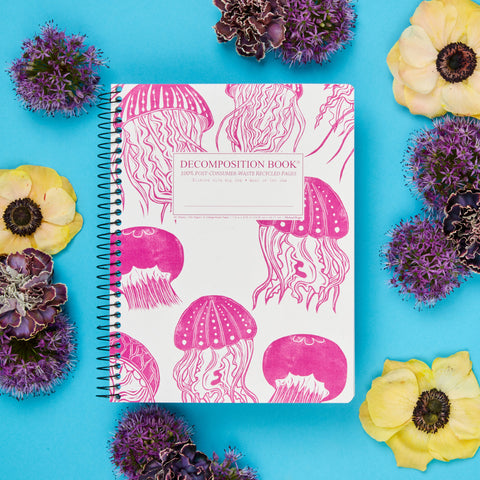 Spiral Notebook Large Ruled Jellyfish