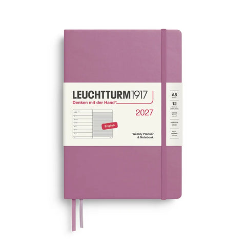 2027 Dusty Rose Weekly Planner & Notebook | A5 Hardcover
