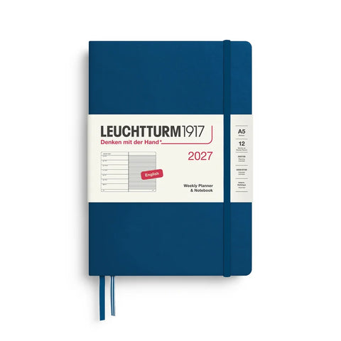 2027 Indigo Weekly Planner & Notebook | A5 Hardcover