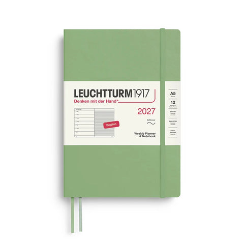 2027 Sage Weekly Planner & Notebook | A5 Softcover