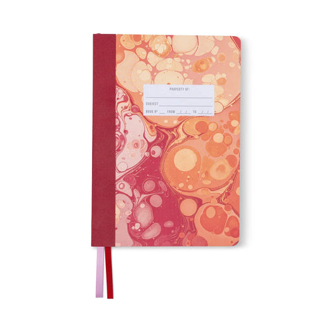 Softcover Journal - Cherry Peach Marbling
