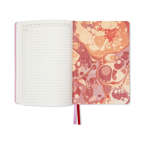 Softcover Journal - Cherry Peach Marbling
