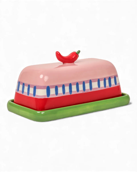 Seaview Stoneware Hot Chilli Butter Dish