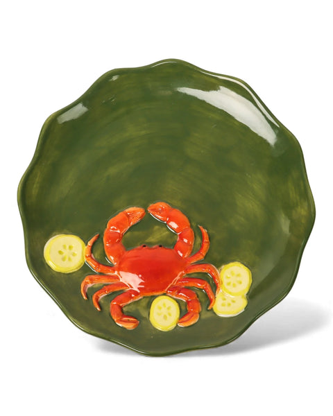 Seaview Stoneware Crab Plate