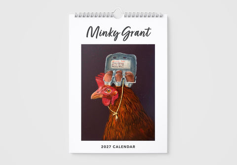 Minky Grant 2027 Wall Calendar